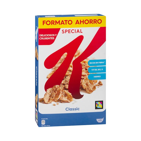 Cereales copos de trigo integral y arroz Special K Classic Kellogg's