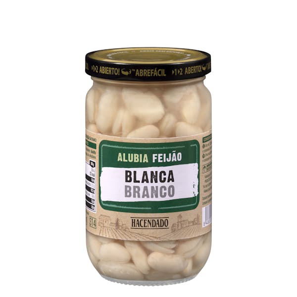 Alubia cocida blanca Hacendado 295 gr.