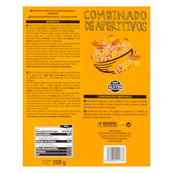 Combinado de aperitivos Hacendado