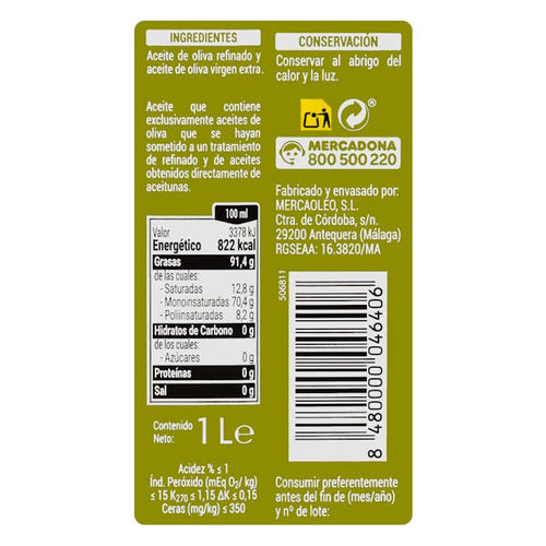 Aceite de oliva 1º Hacendado