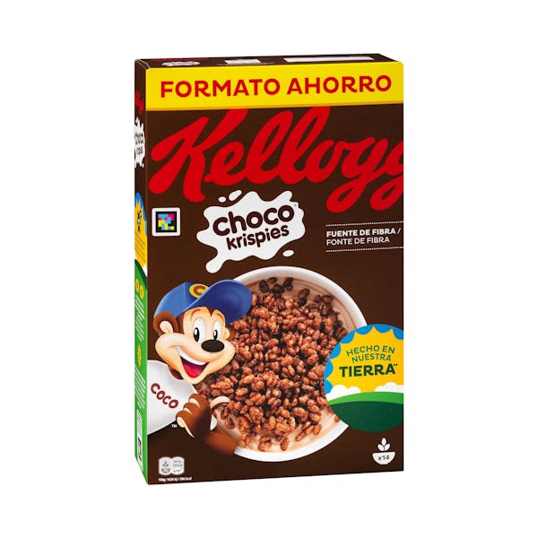 Cereales de arroz inflado Choco Krispies Kellogg's con chocolate