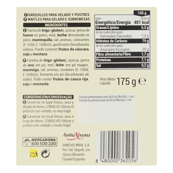 Tubitos Hacendado ideal para postres y helados